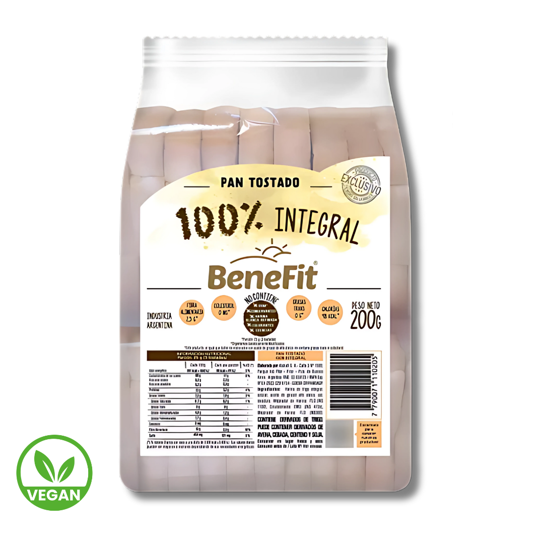 Tostadas 100% Integrales x 200g - Benefit