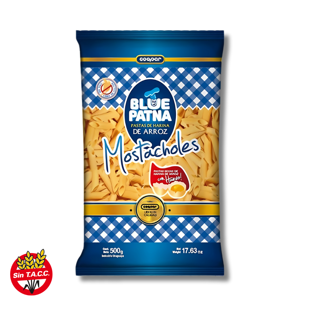 Fideos de Arroz Mostacholes x 500g - Blue Patna