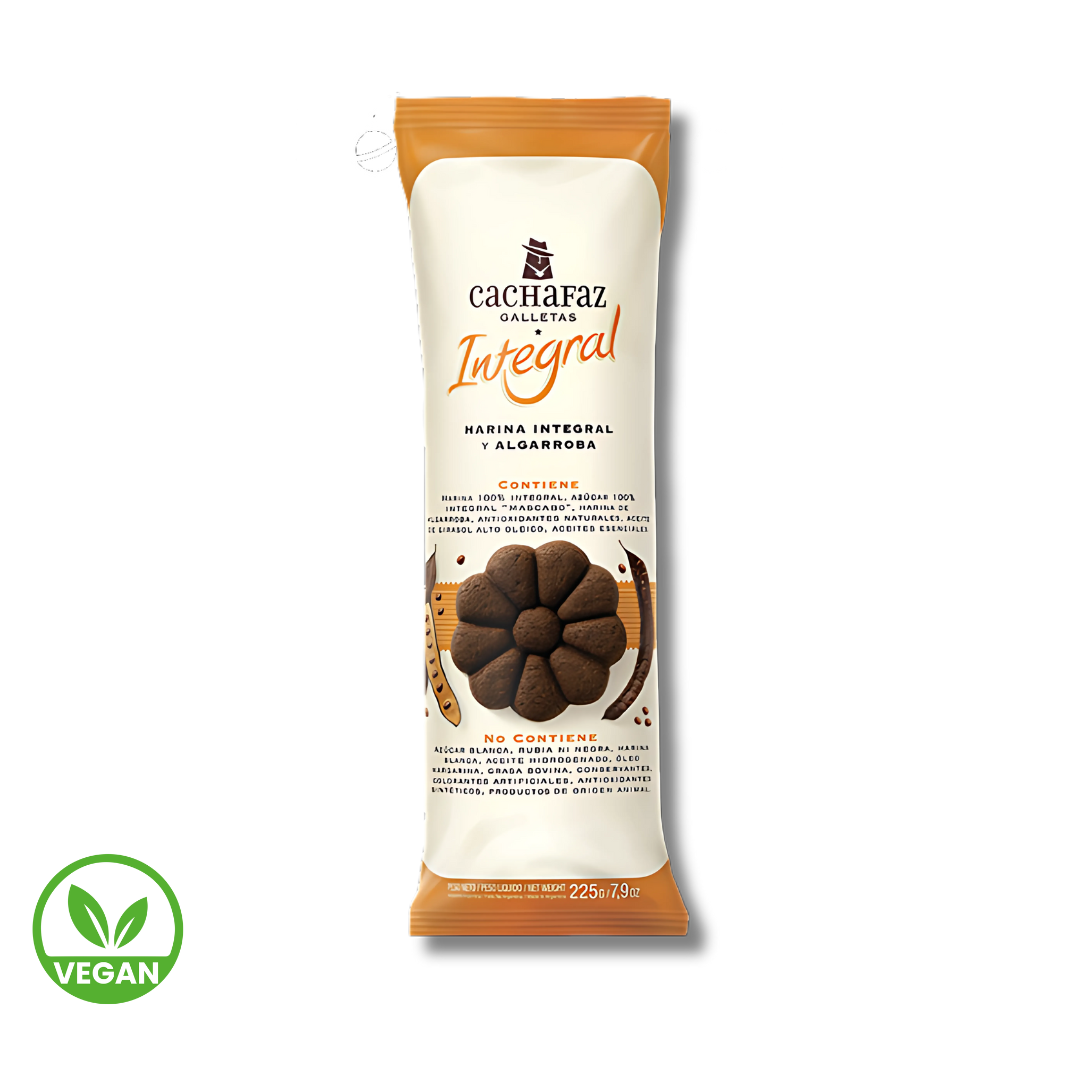 Galletas Integrales de Harina Integral y Algarroba x 225g - Cachafaz