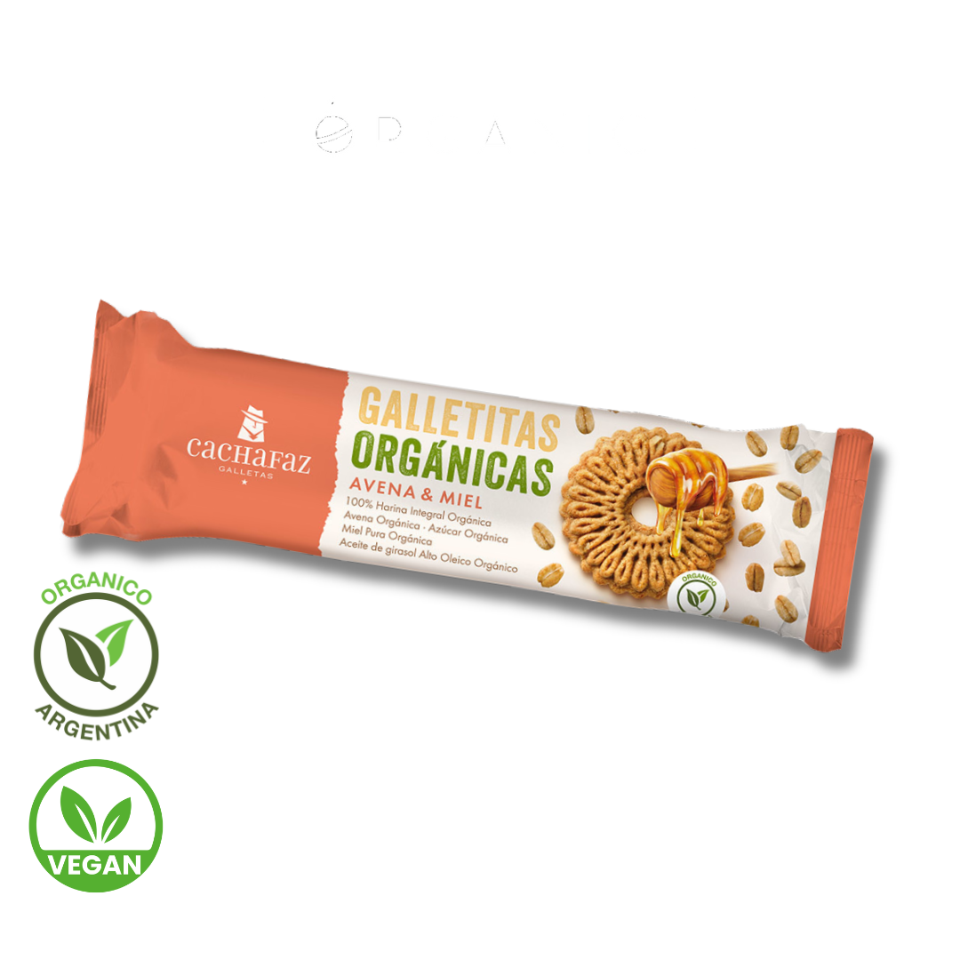 Galletitas Organicas de Avena y Miel x 170g - Cachafaz