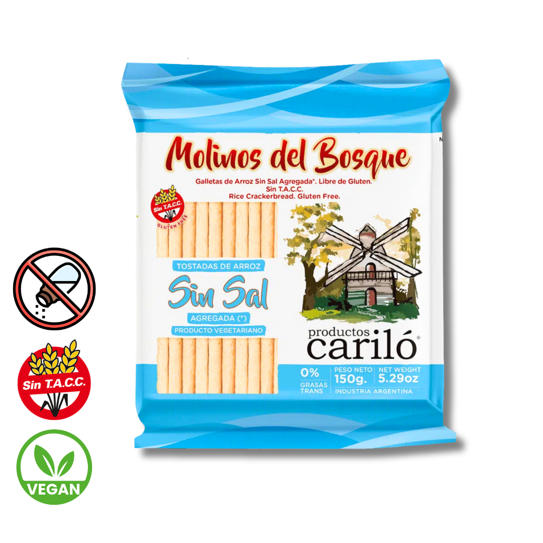 Galletas de Arroz Sin Sal x 150g - Carilo