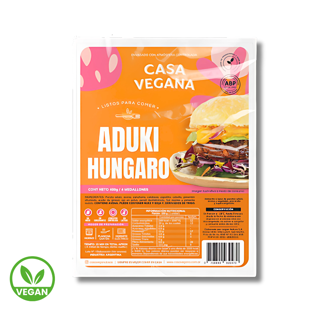 Hamburguesas Aduki Hungaro x 400g - Casa Vegana