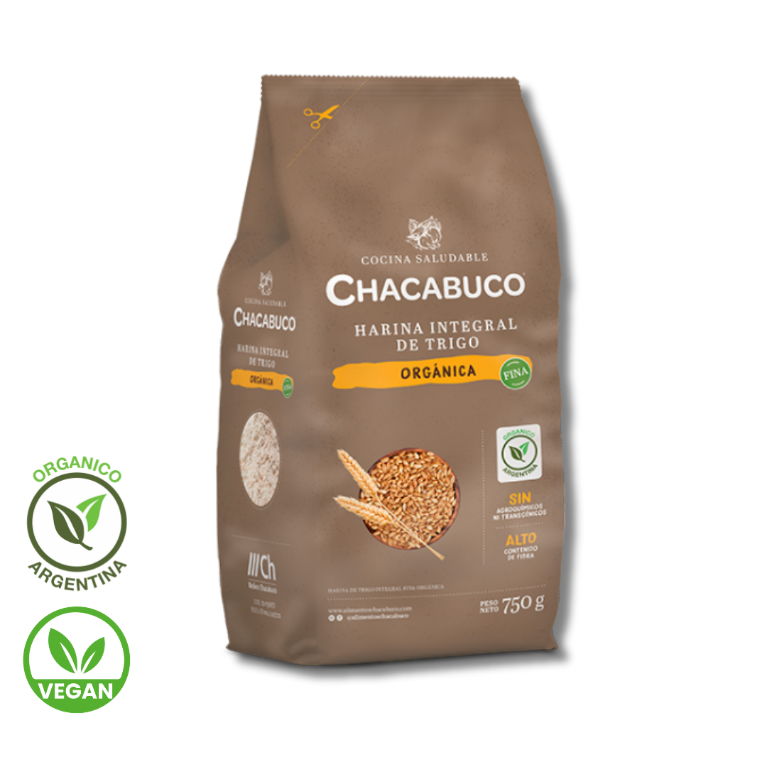Harina Integral Organica Fina x 750g - Chacabuco