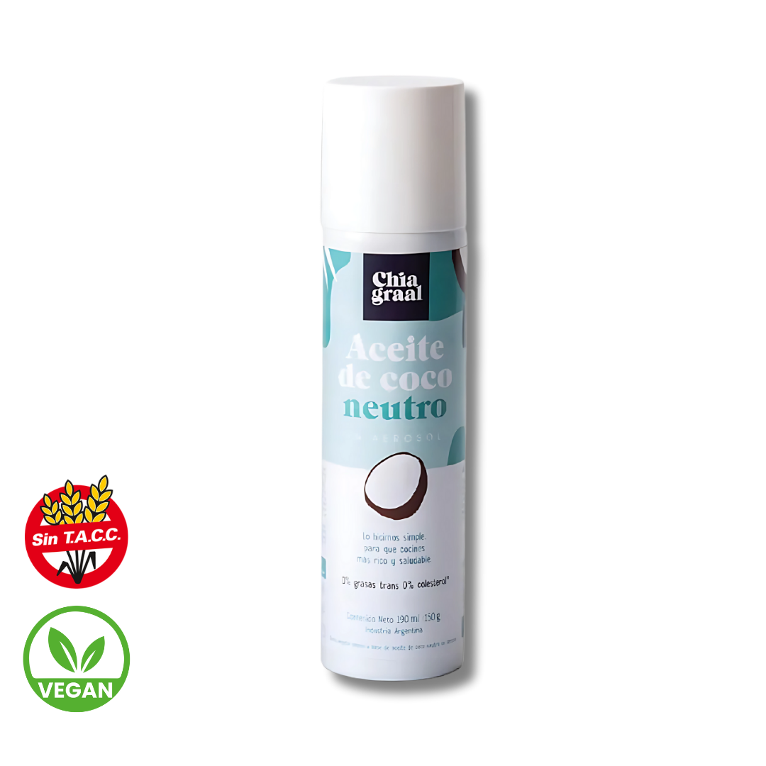 Aceite de Coco Neutro en Aerosol x 190ml - Chia Graal