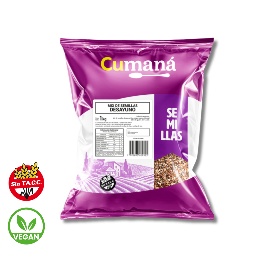 Mix de Semillas de Desayuno x 250g - Cumana
