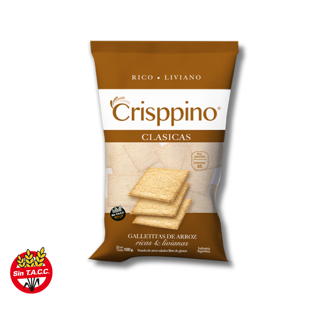 Galletitas de Arroz Clasicas x 100g - Crisppino