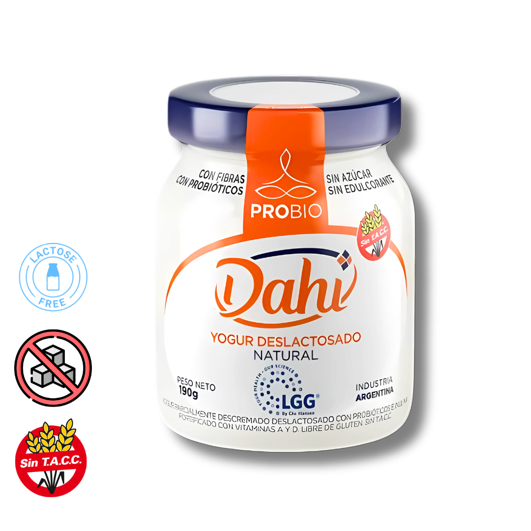 Yogurt Probio Deslactosado Sabor Natural x 190g - Dahi
