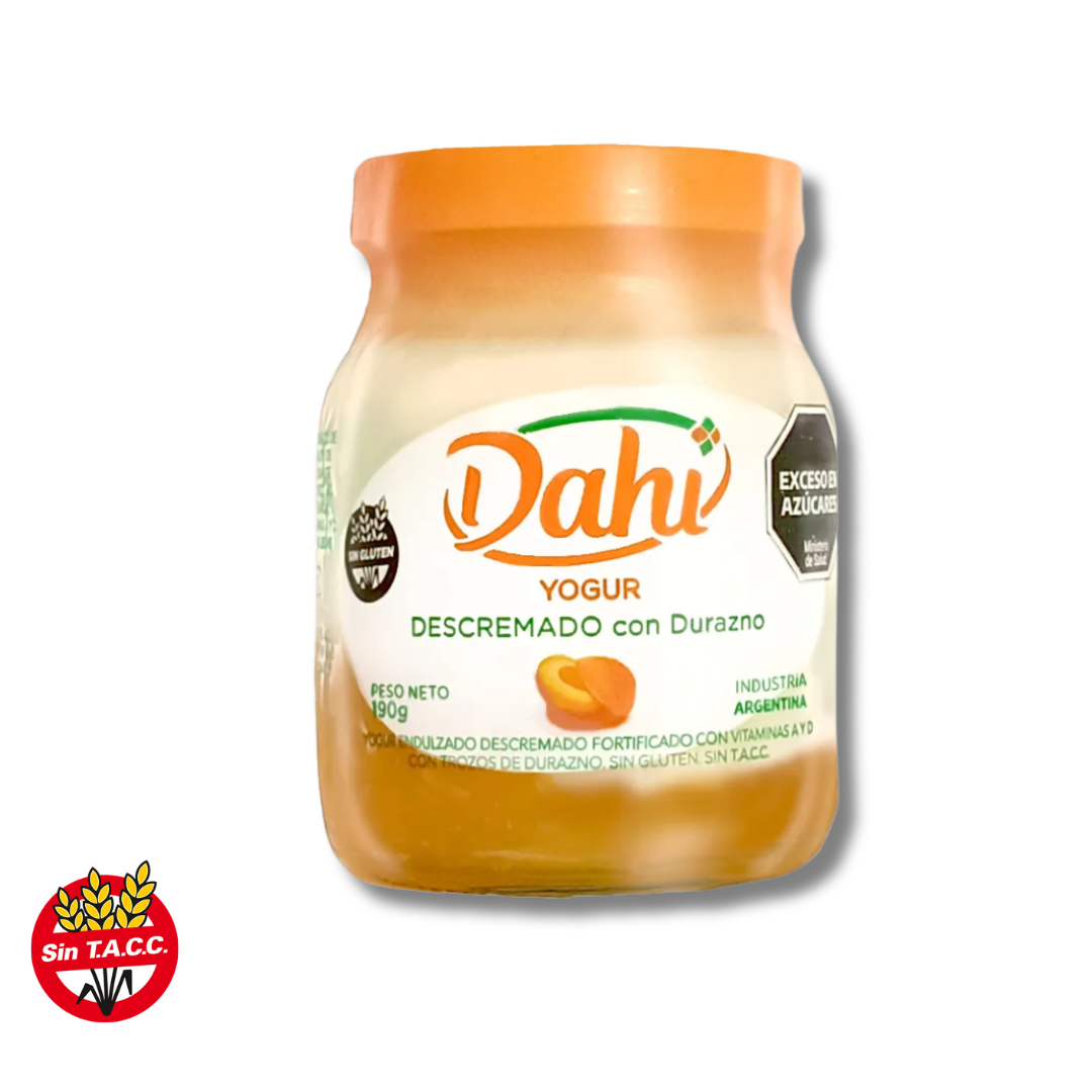Yogurt Descremado con Durazno x 190g - Dahi