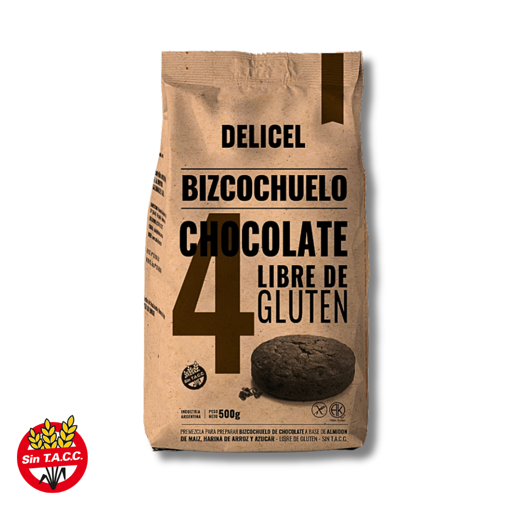 Premezcla de Bizcochuelo de Chocolate x 500g - Delicel
