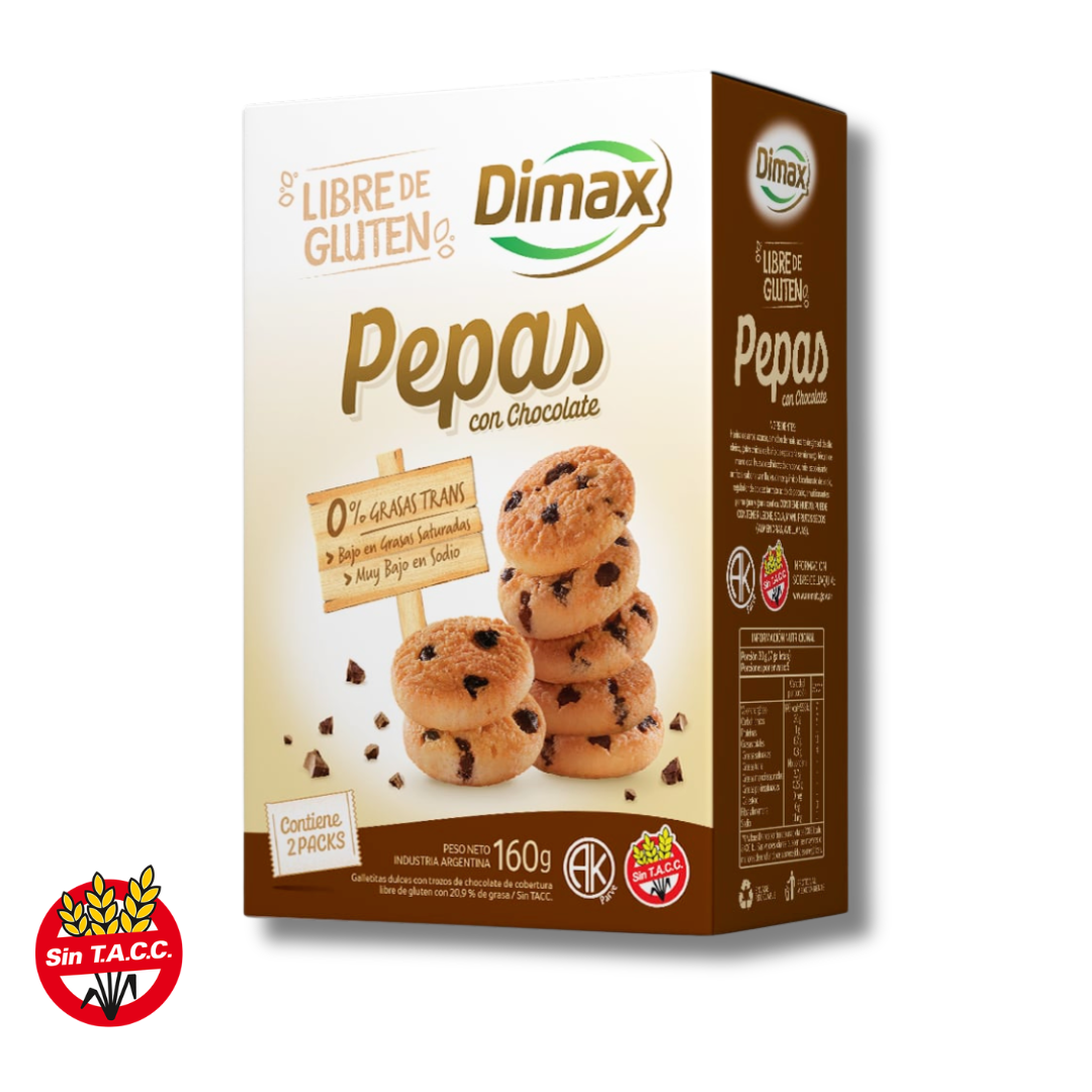 Pepas Con Chocolate x 160g - Dimax