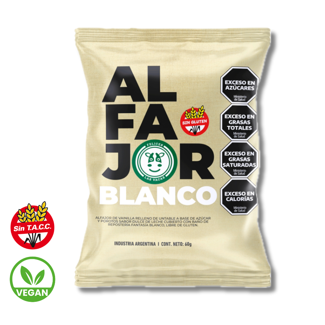 Alfajor Blanco x 60g - Felices las Vacas