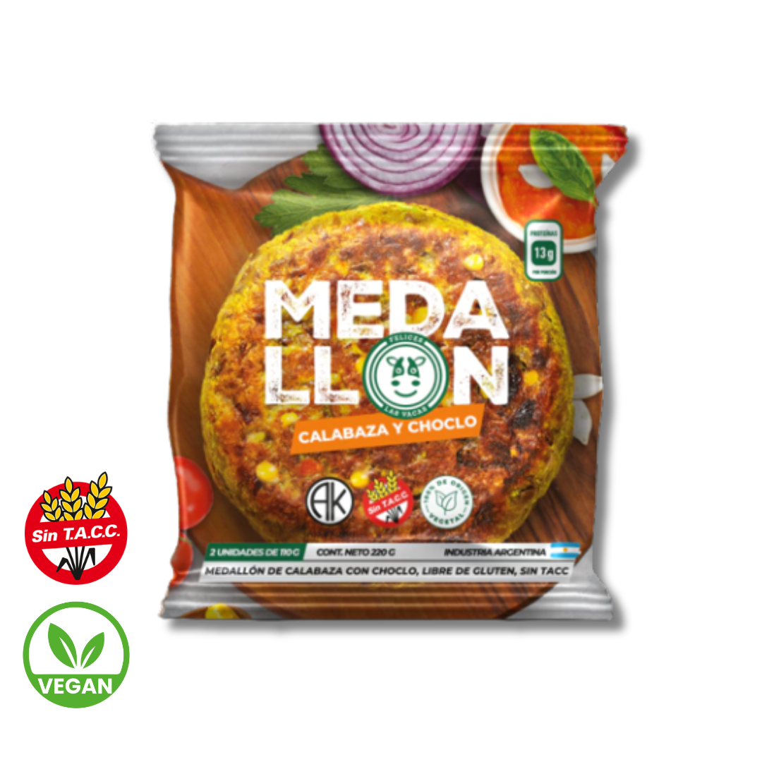 Medallon de Calabaza y Choclo (2uni) x 110g - Felices las Vacas