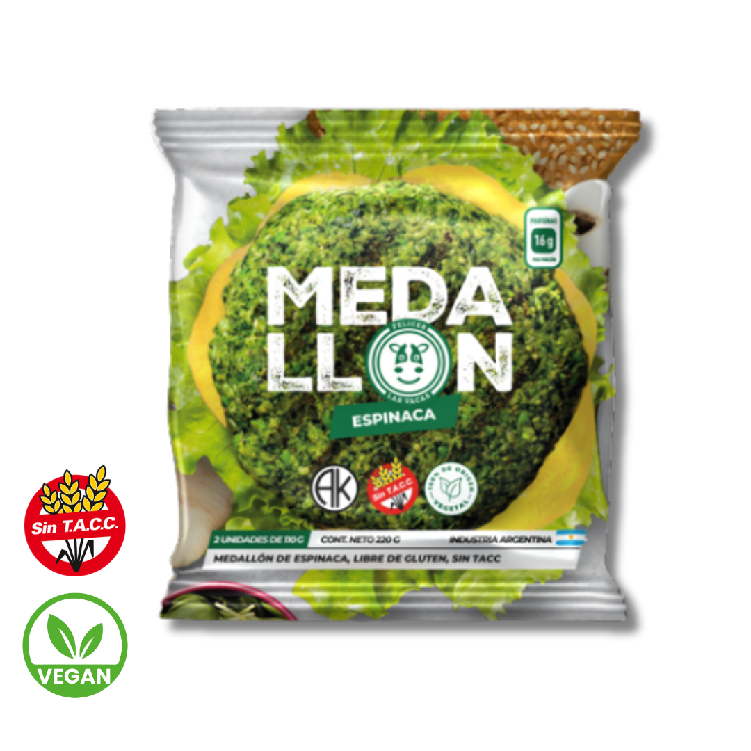 Medallon de Espinaca (2uni) x 110g - Felices las Vacas