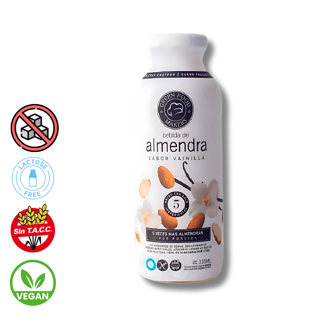 Bebida de Almendras Vainilla x 330ml - Green Food Makers
