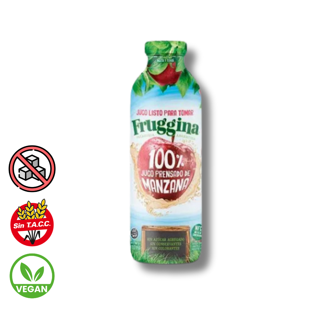 Jugo 100% Prensado de Manzana x 250ml - Fruggina