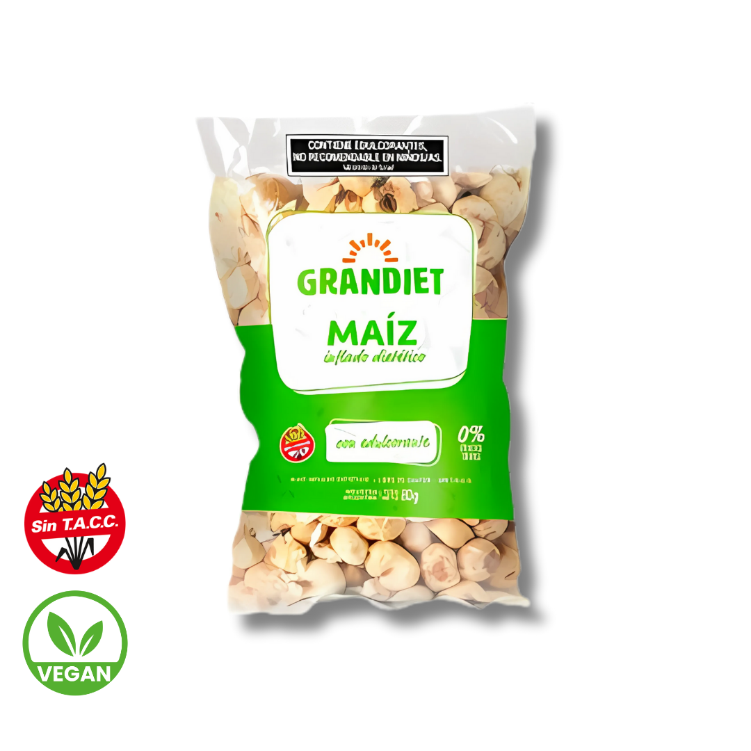 Maiz Inflado Inflado Dietetico con Edulcorante 80g - Grandiet