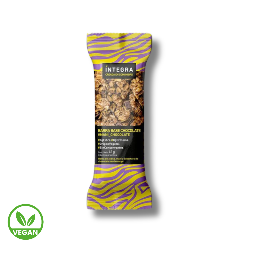 Barrita con Base de Chocolate y Mani x 41g - Integra