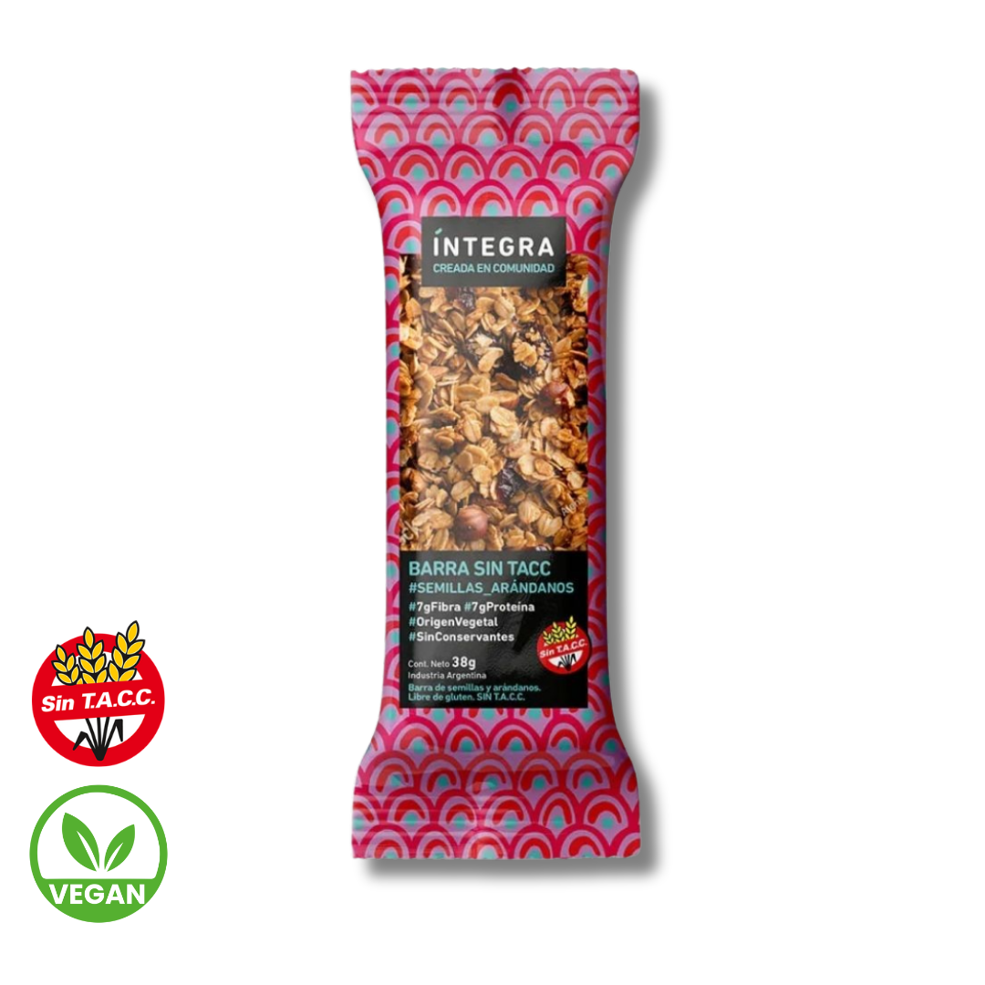 Barrita Semillas y Arandanos x 38g - lntegra