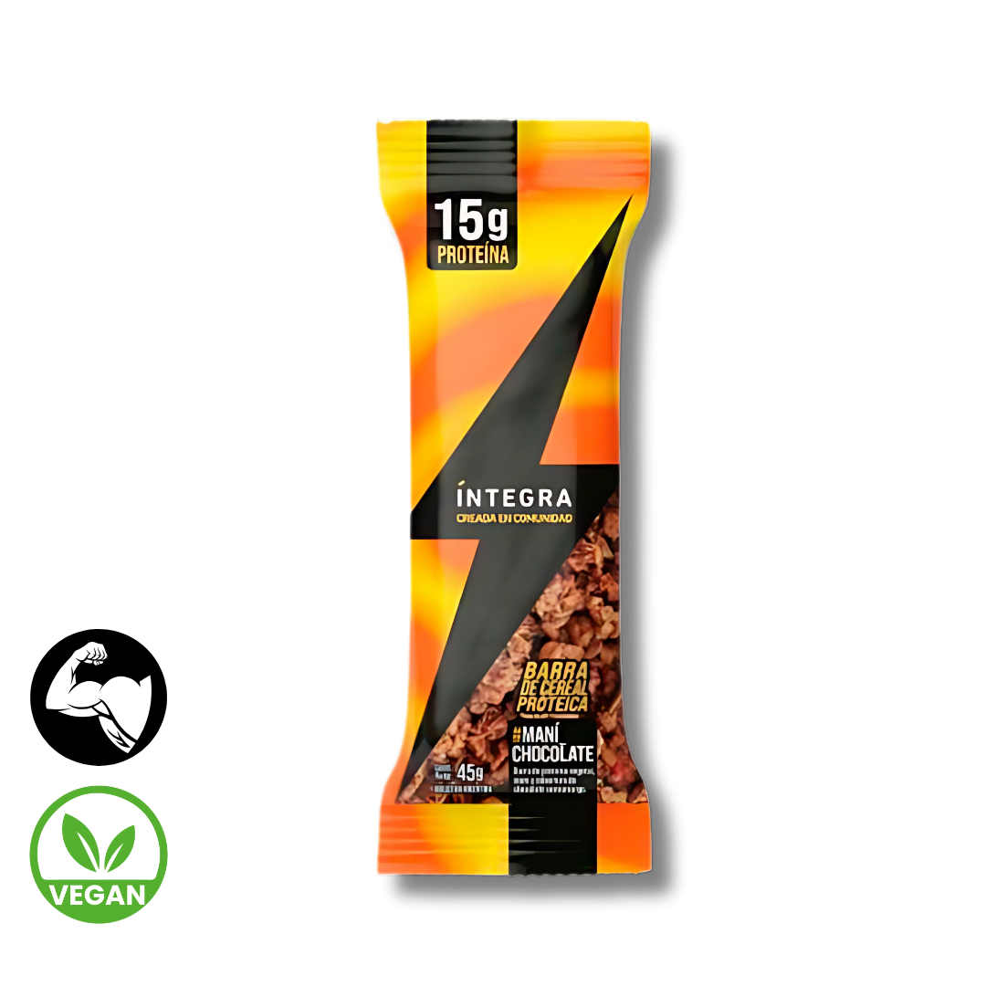 Barrita de Cereal Proteica Mani Chocolate x 45g - lntegra