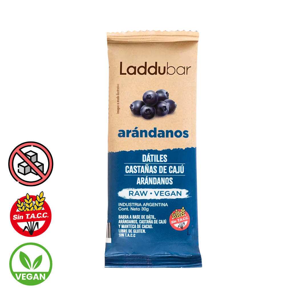 Barrita de Arandanos, Caju y Arandanos x 30g - Laddubar