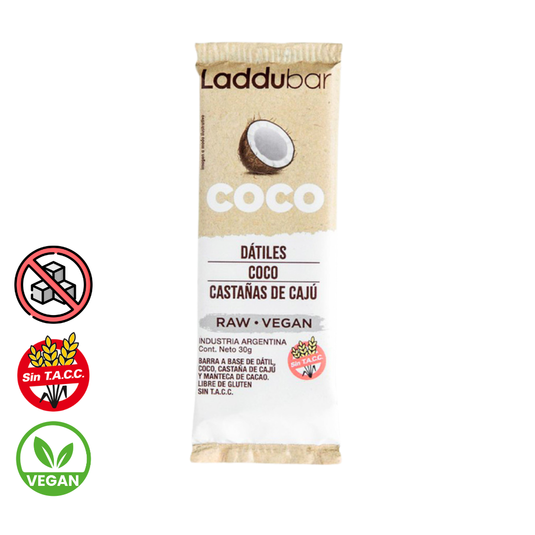 Barrita de Coco y Caju x 30g - Laddubar