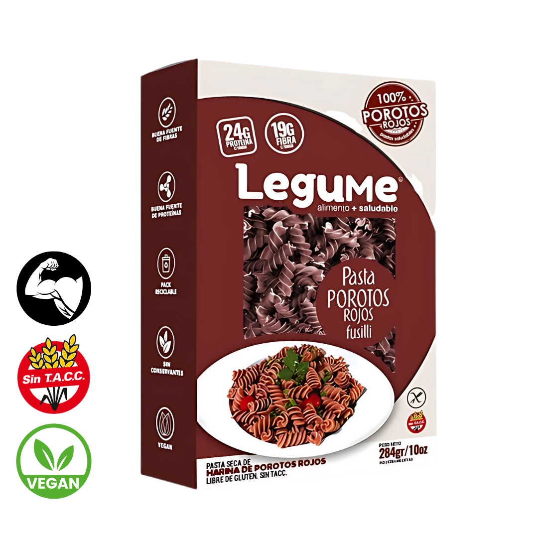 Fideos Fusilli Porotos Rojos x 284gr - Legume
