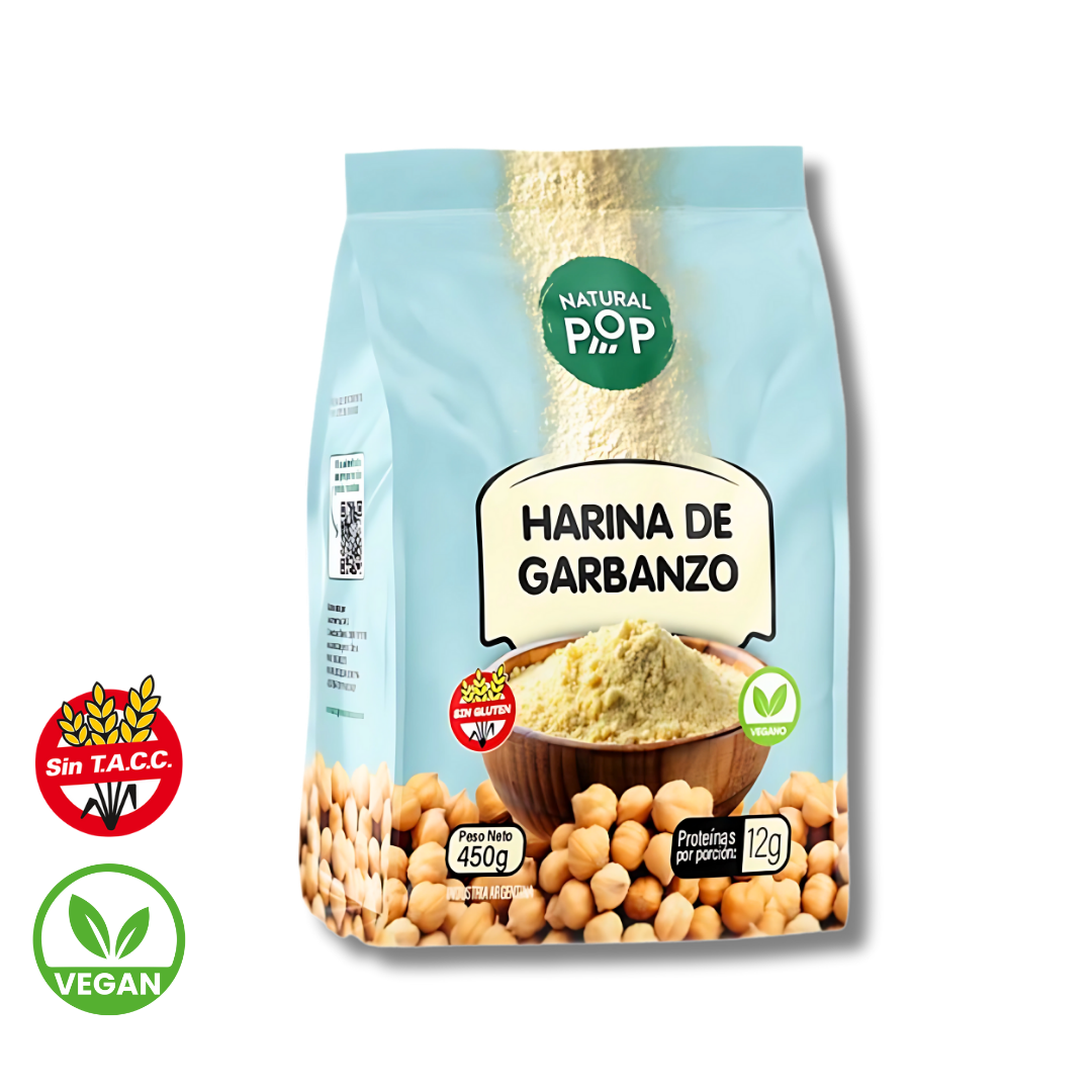 Harina de Garbanzo x 450g - Natural Pop