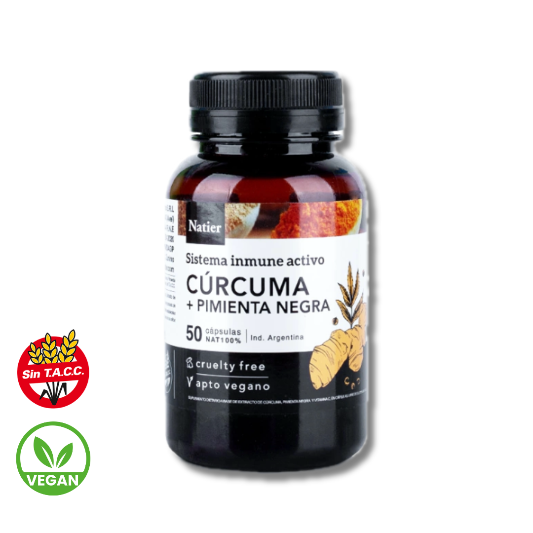 Curcuma y Pimienta Negra x 50 capsulas - Natier