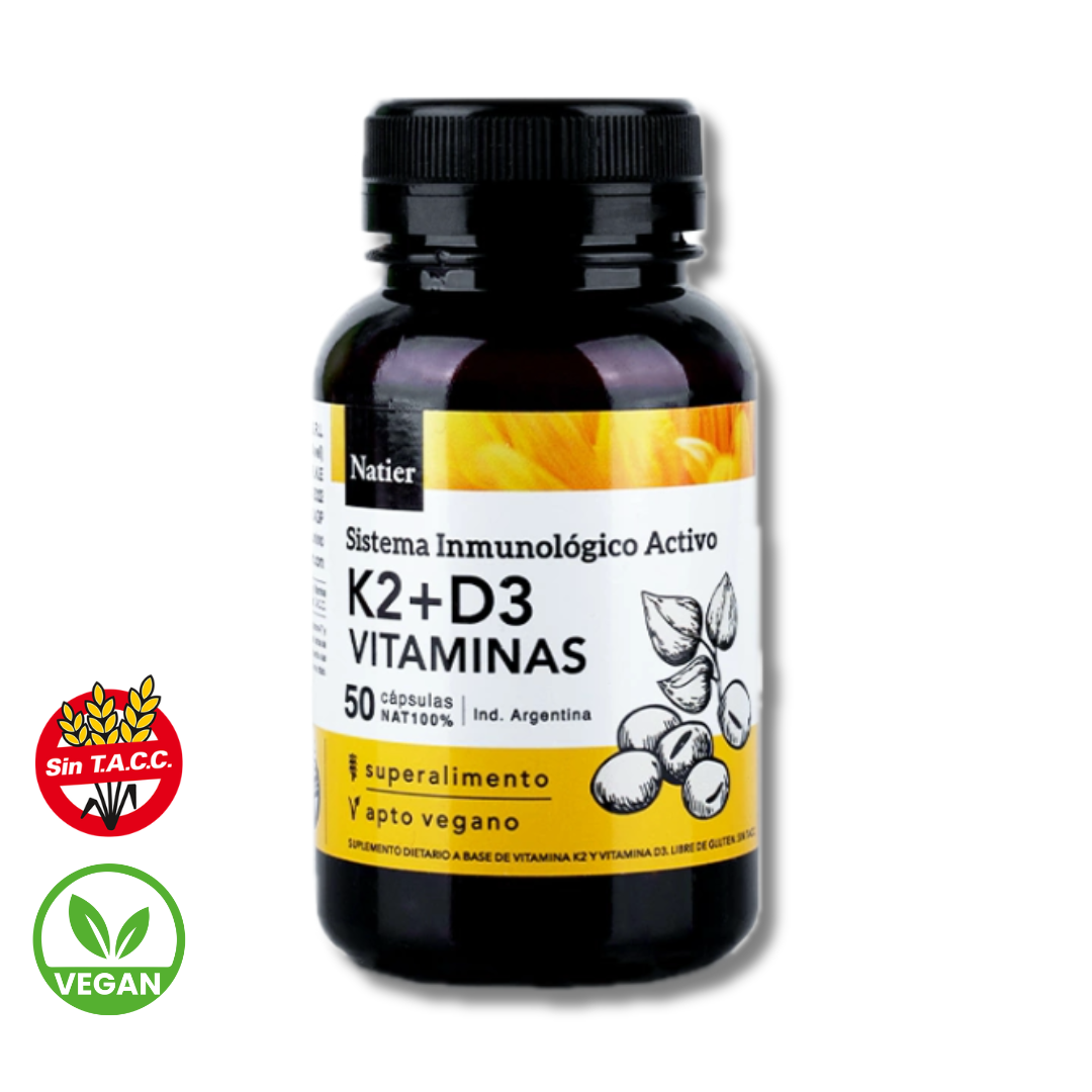 Vitamina K2 y D3 x 50 capsulas - Natier