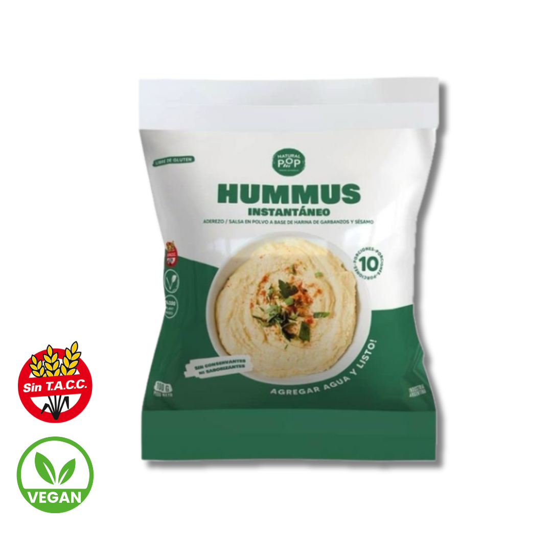 Hummus Instantaneo a Base de Harina de Garbanzos y Sesamo x 105g - Natural Pop