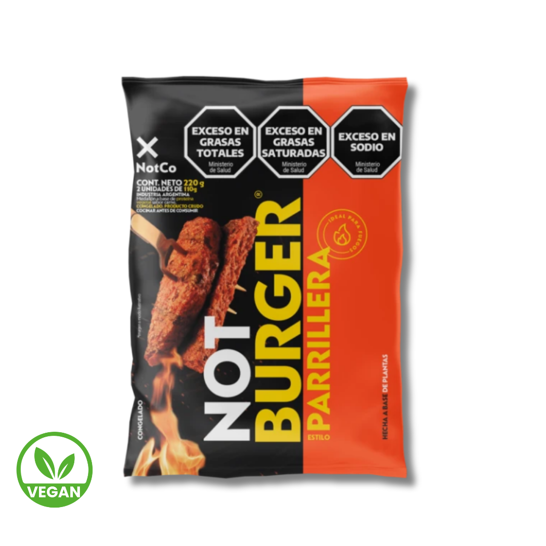Not Burger Parrillera Flowpack 2u x 220g - Notco