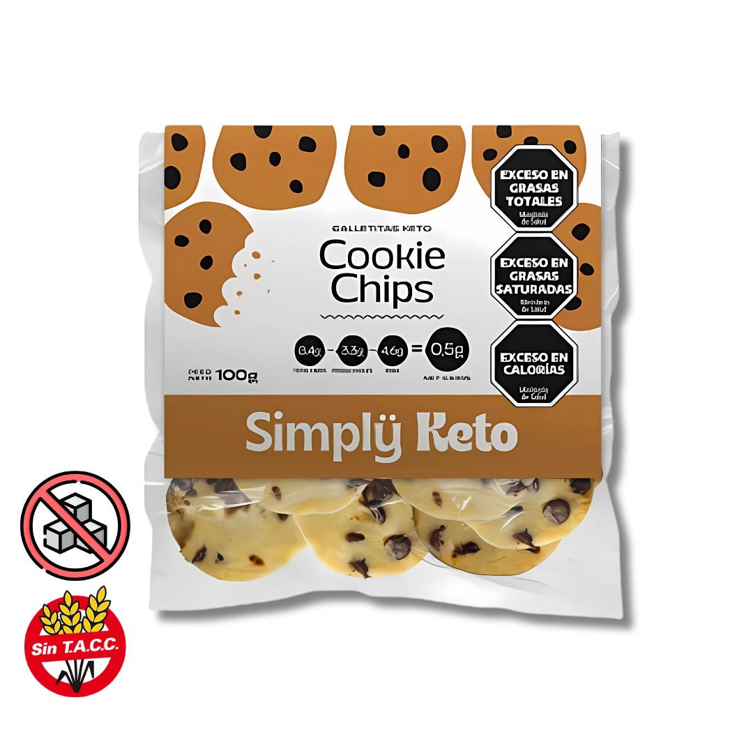 Cookie con Chips de Chocolate x 100g - Simply Keto