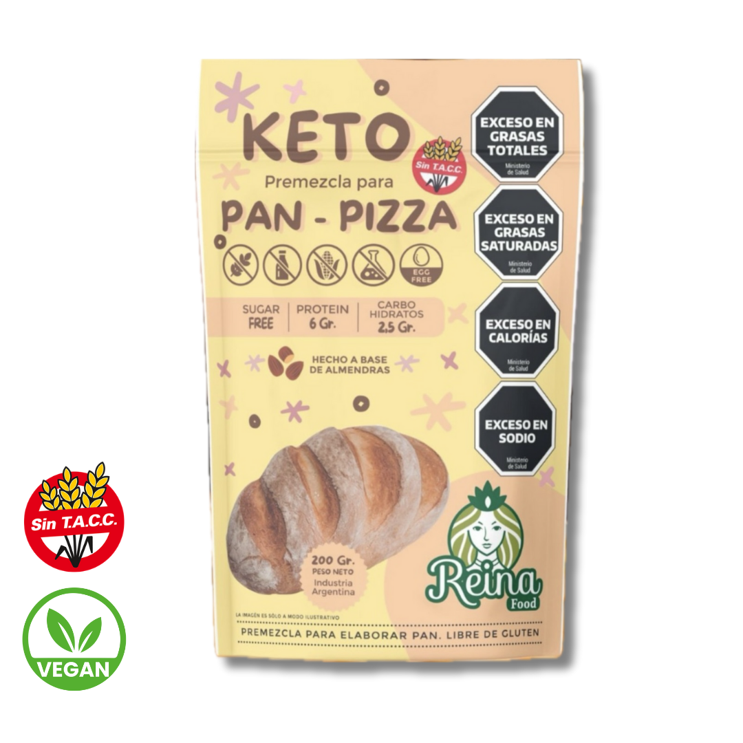 Premezcla para Pan y Pizza Keto x 200g - Reina Vegana
