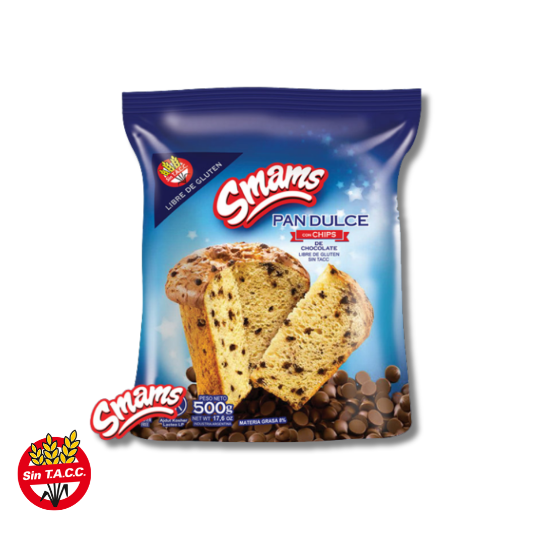 Pan Dulce Chips de Chocolates x 500gr - Smams