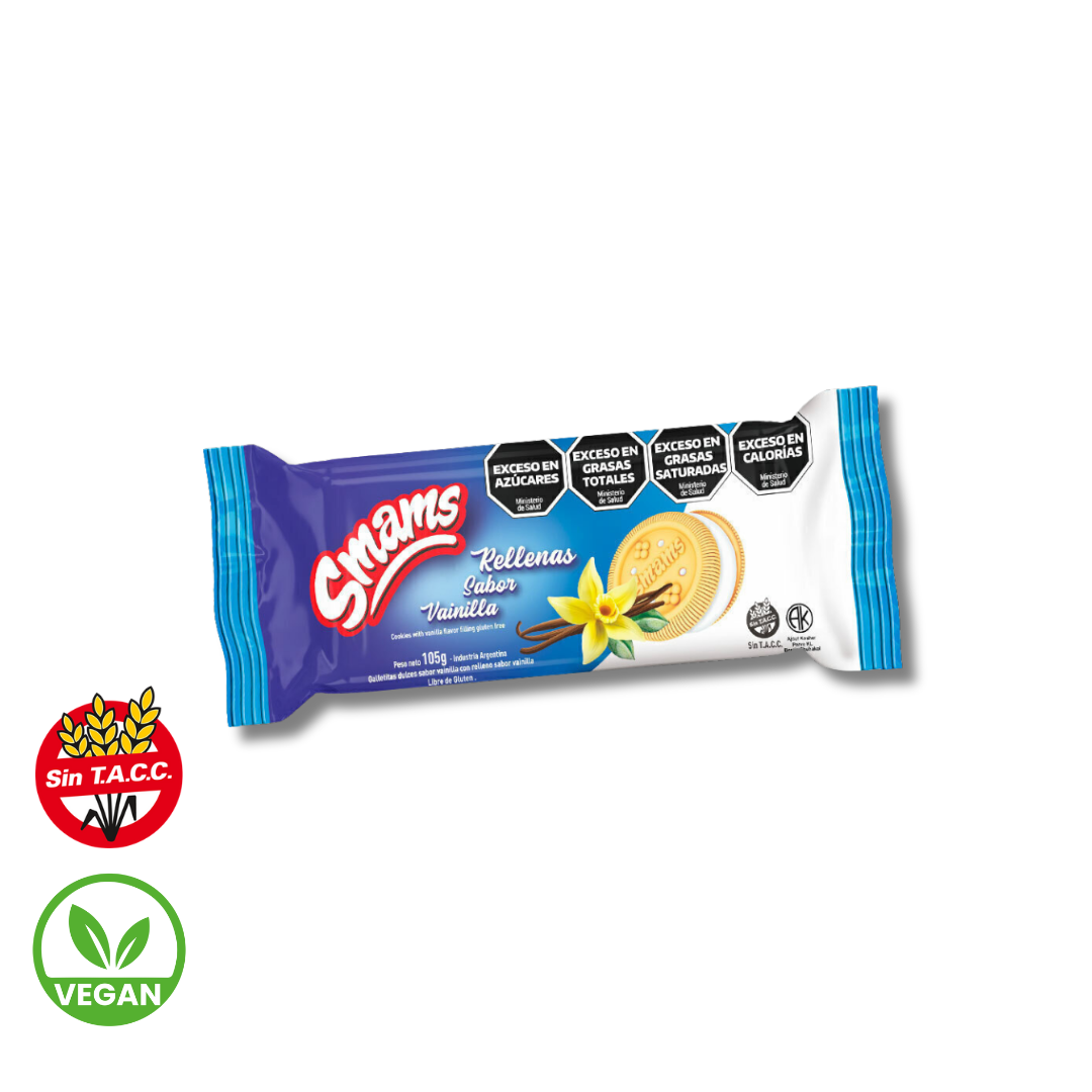 Galletitas Rellenas de Vainilla x 105g - Smams
