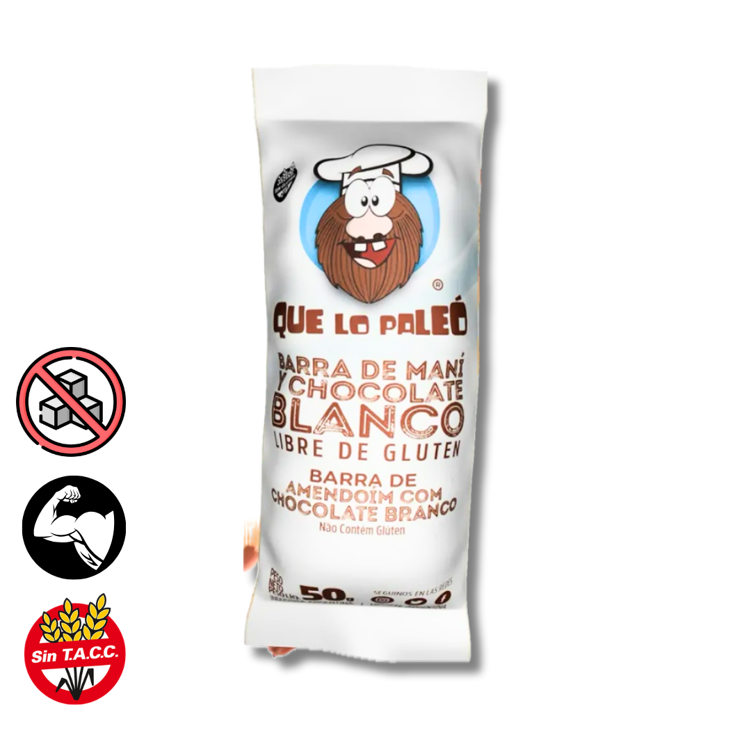 Barrita Chocolate Blanco x 50gr - Que lo Paleo