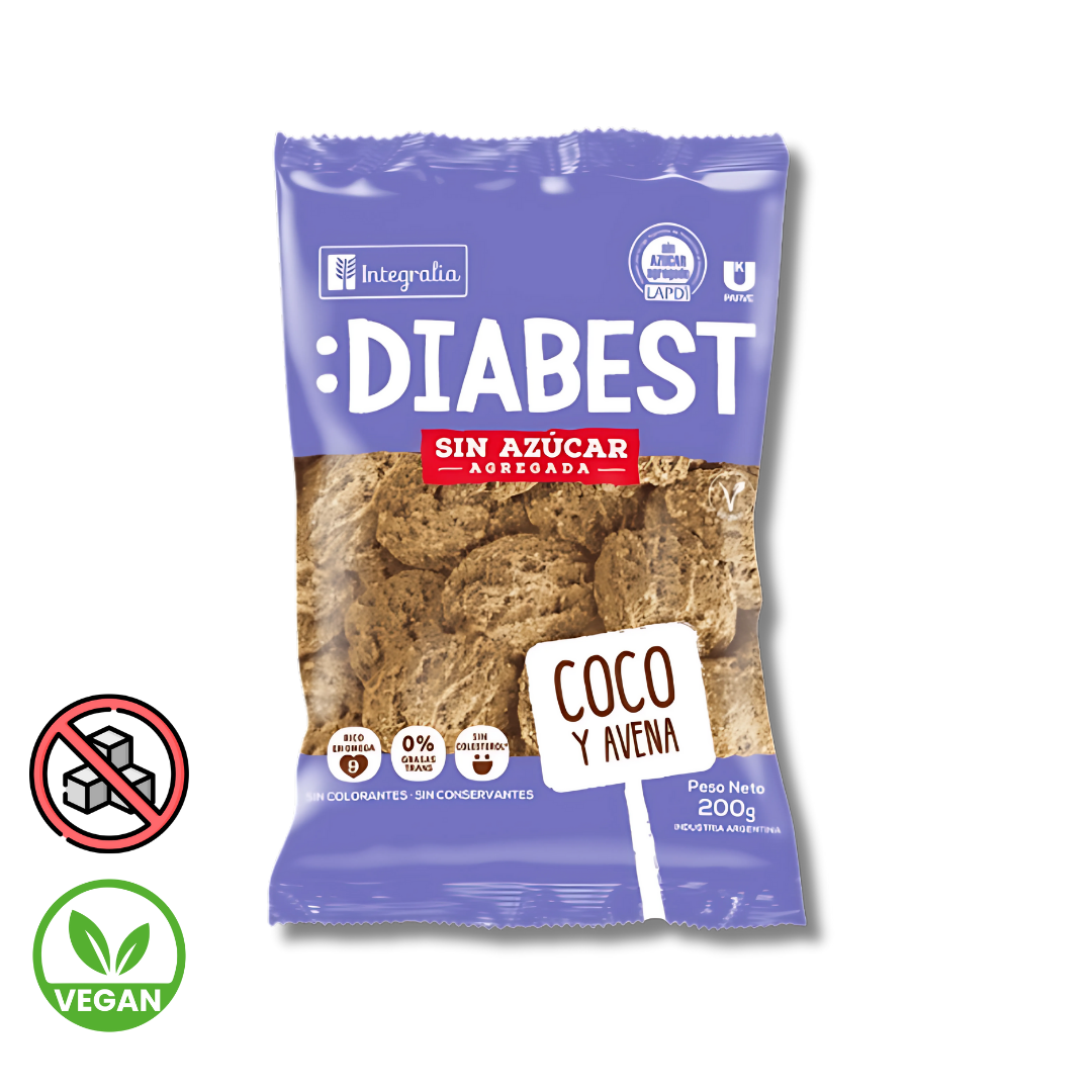 Galletitas de Coco y Avena x 200gr - Diabest