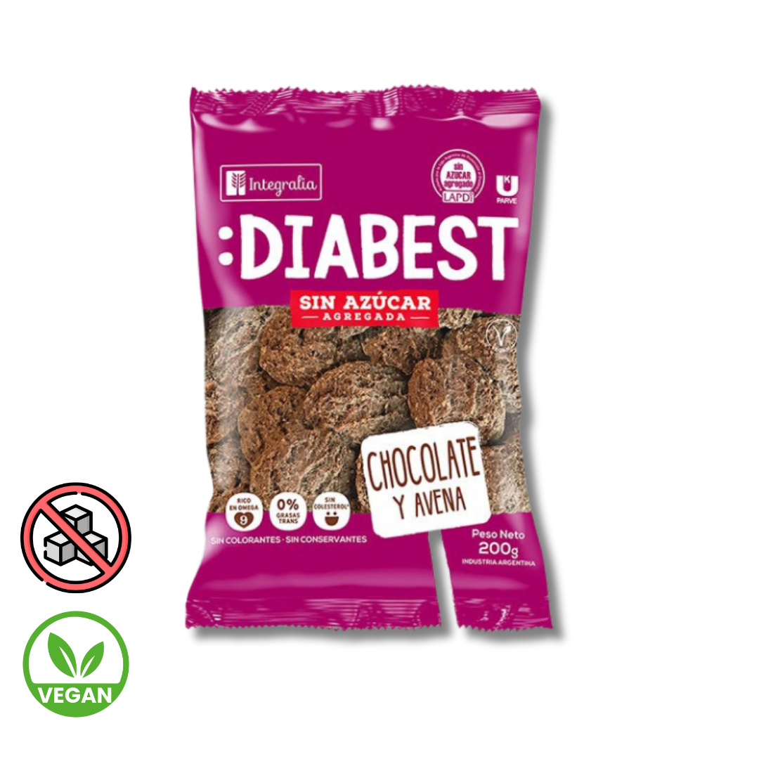 Galletitas Chocolate y Avena x 200gr - Diabest