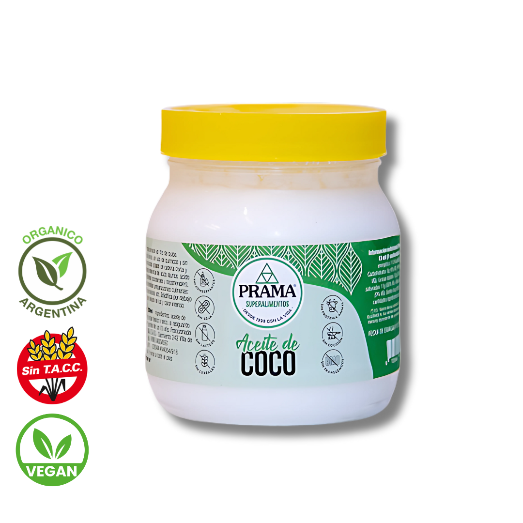 Aceite de Coco Extra Virgen Organico x 200gr - Prama