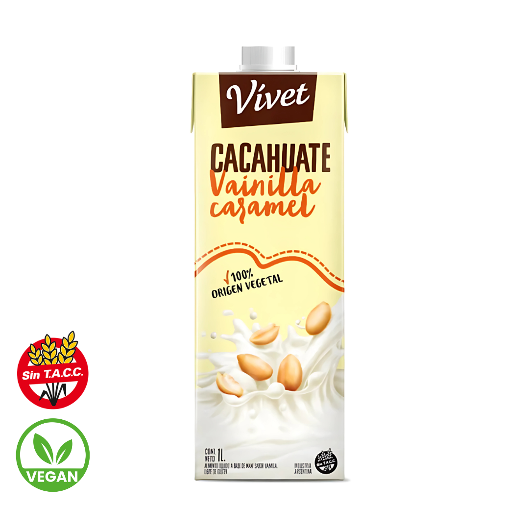 Leche de Mani Vainilla y Carmel x 1l - Vivet