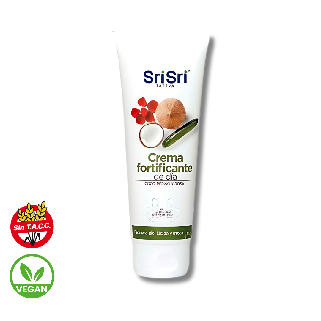 Crema Fortificante de Dia con Coco, Pepino y Rosa x 100g - Sri Sri