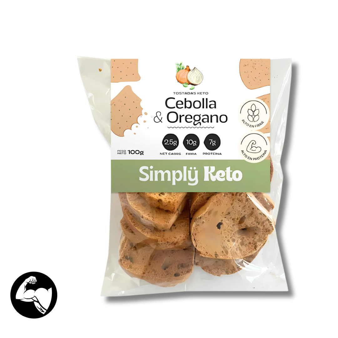 Tostadas Keto Cebolla y Oregano x 100g - Simply Keto