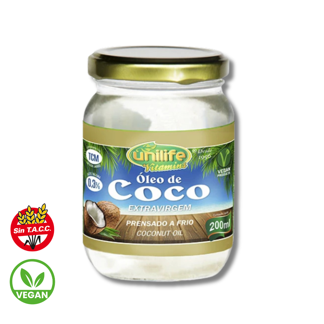 Aceite de Coco Extra Virgen x 200ml - Unilife