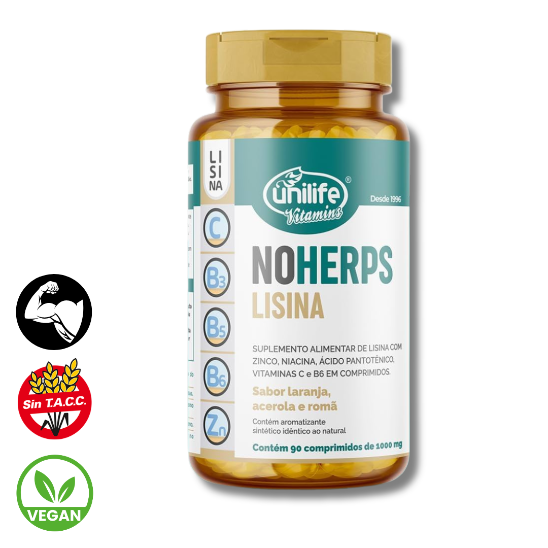 Lisina NOHERPS x 90 capsulas - Unilife
