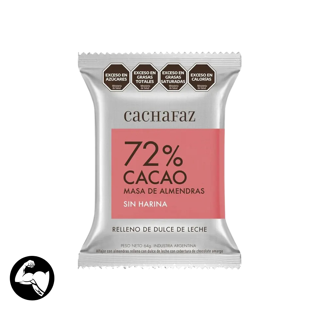Alfajor 72% Cacao Masa de Almendras x 64g - Cachafaz