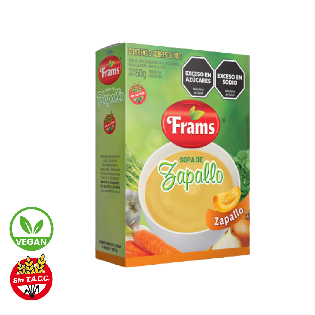 Sopa pre Lista Sabor Zapallo y 4 Quesos x 50gr - Frams