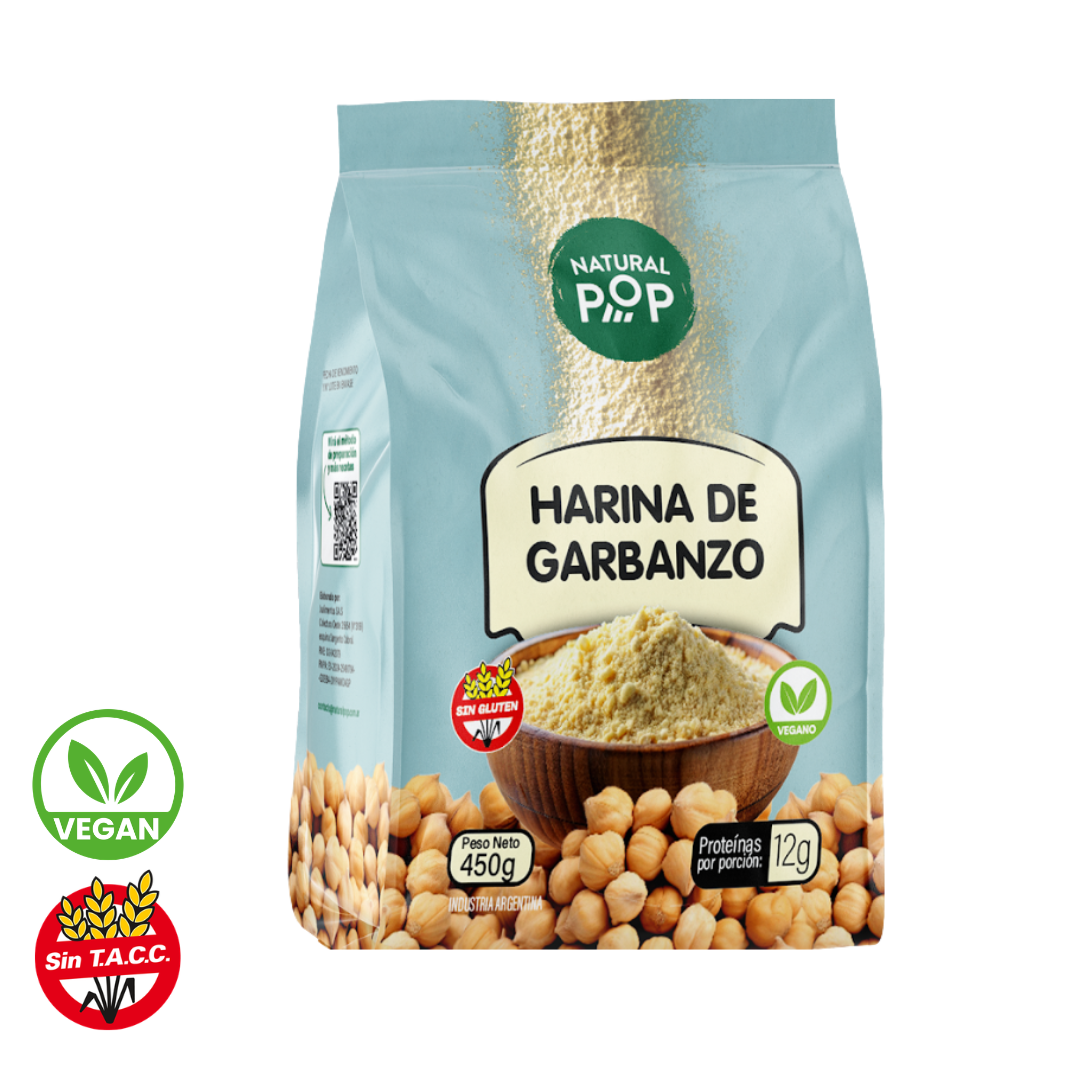 Harina de Garbanzo x 450g - Natural Pop