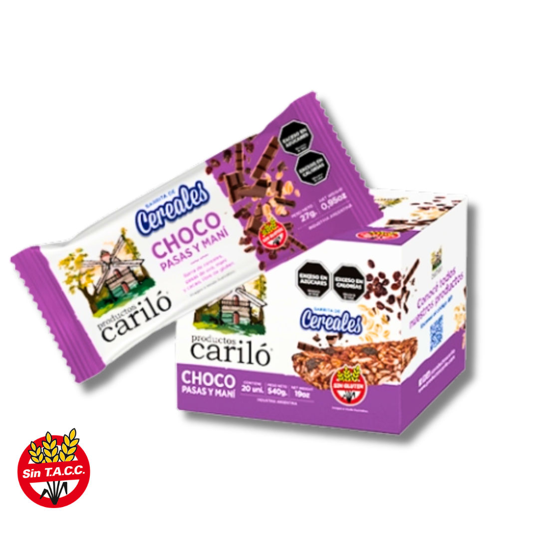 2x1 Barritas de Pasas y Mani x 27gr -  Carlio