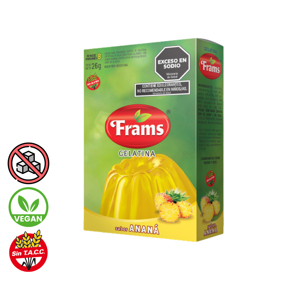 Gelatina S/Azucar sabor Limon x 26gr - Frams