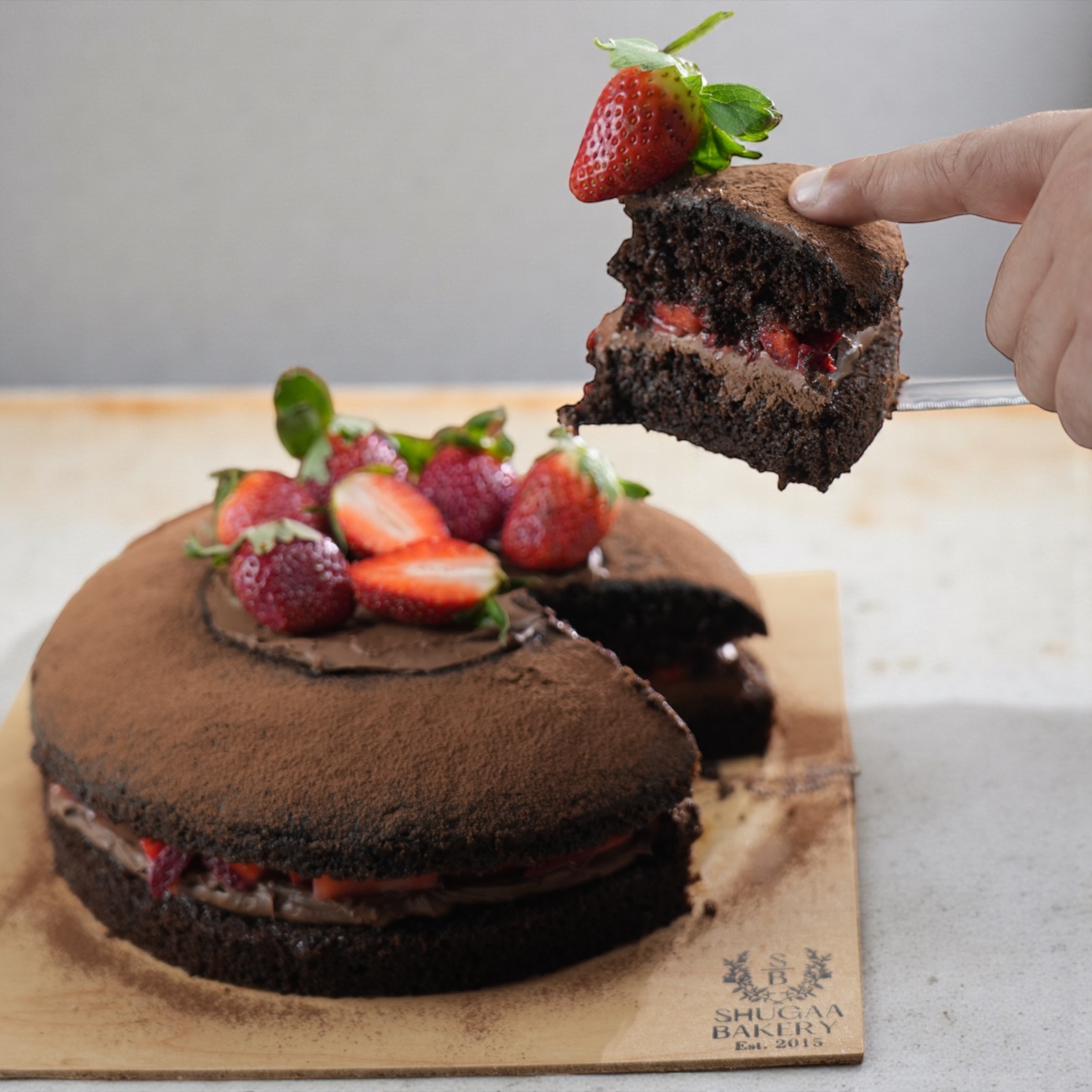Chocolate Strawberry Victoria Sponge Cake